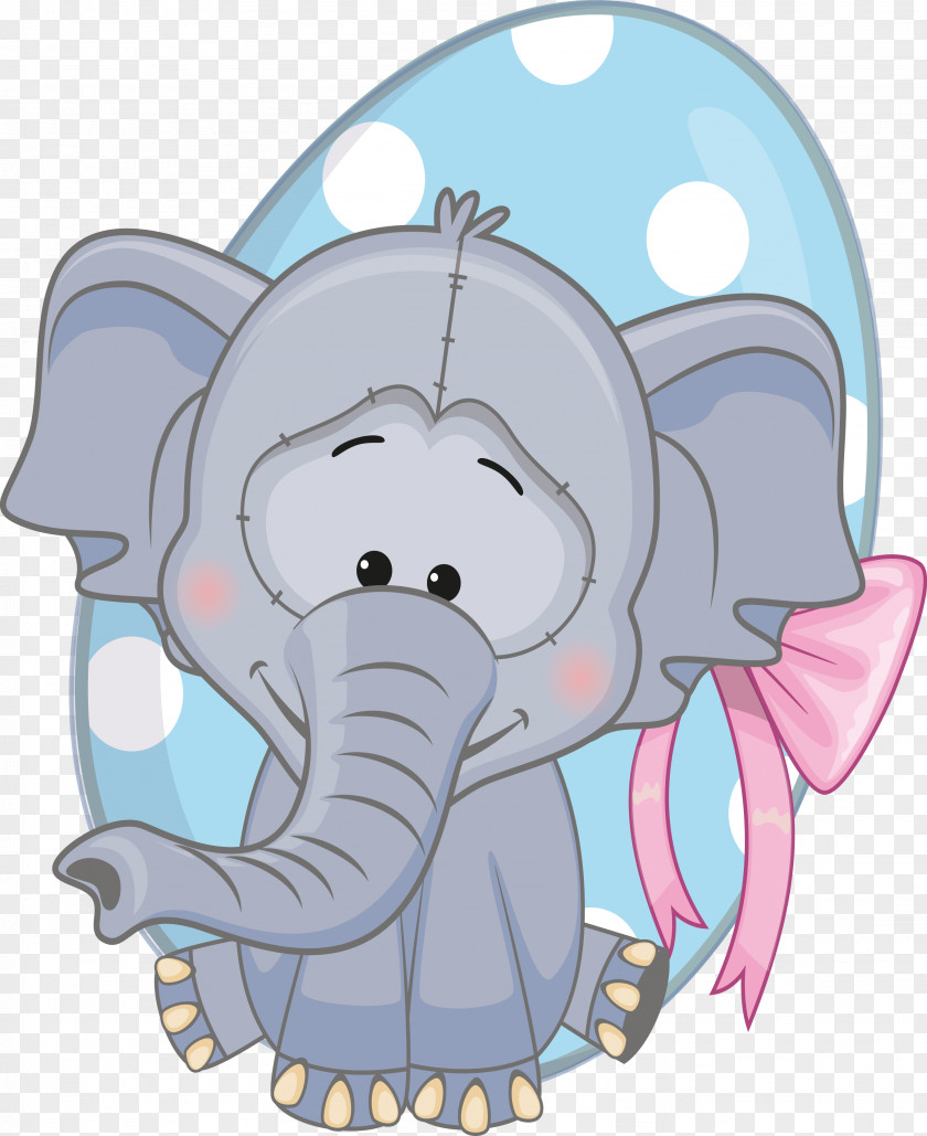 Cartoon Smiling Animals Elephant Clip Art PNG