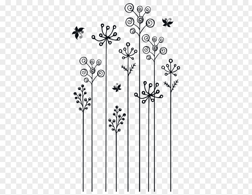 Line Plant Ornament Metal PNG