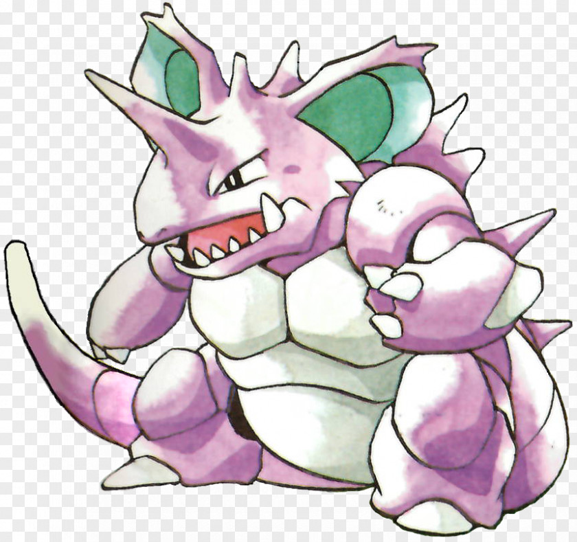 Nidoking Pokémon Red And Blue Gold Silver Black 2 White PNG