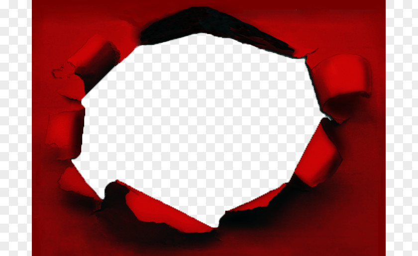 Red Tear Paper PNG