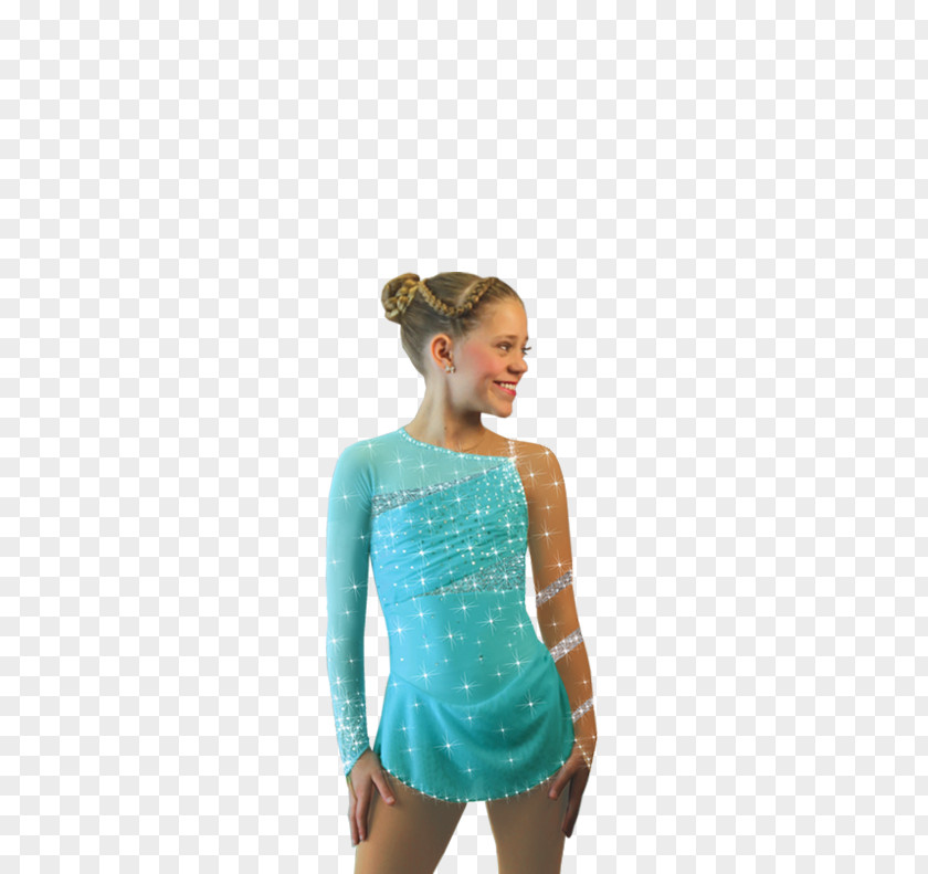 Turquoise Sequin Dresses Figure Skating Competition Ice Dress Skates PNG