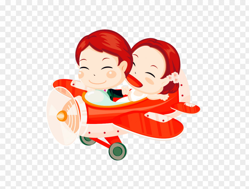 Vector Cartoon Airplane PNG