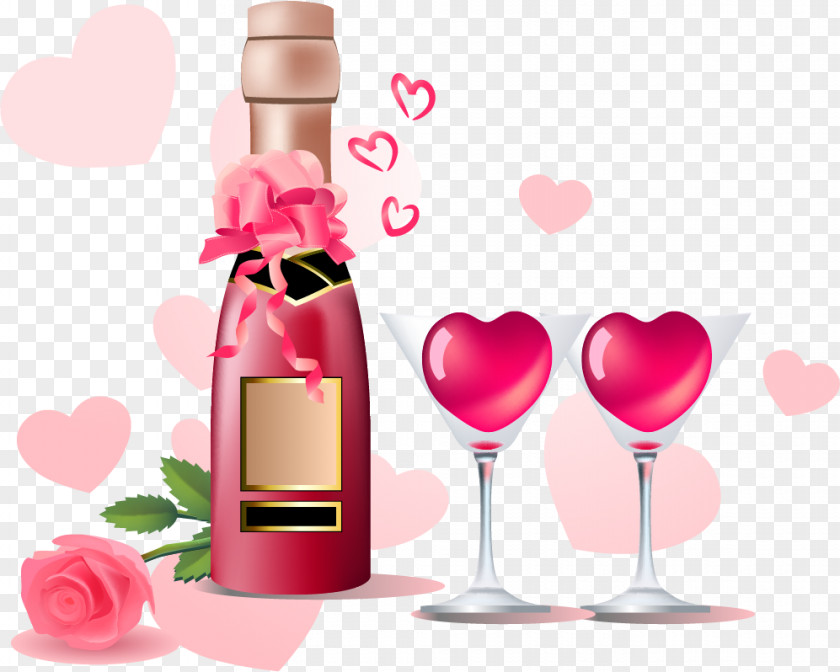 Vector Hand-painted Wine International Women's Day March 8 Holiday Animation PNG