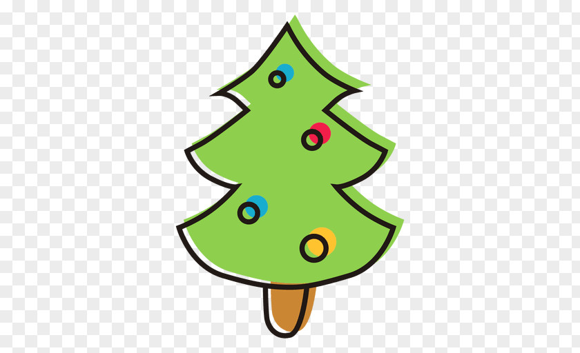 Christmas Tree Drawing Cartoon PNG