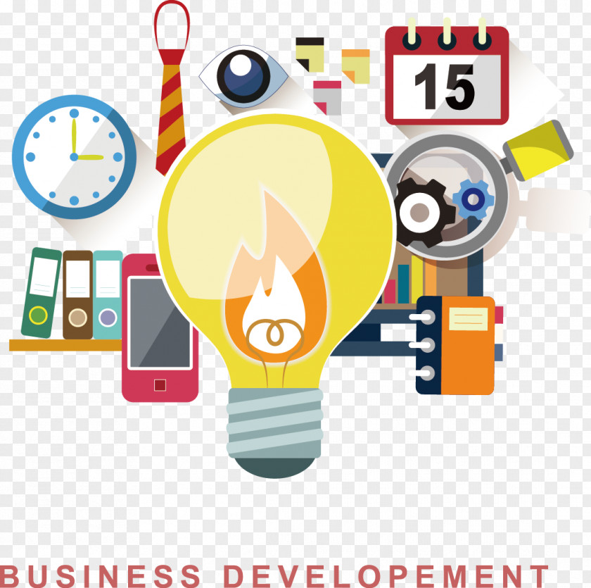 Flat Business Icons Light Euclidean Vector Icon PNG