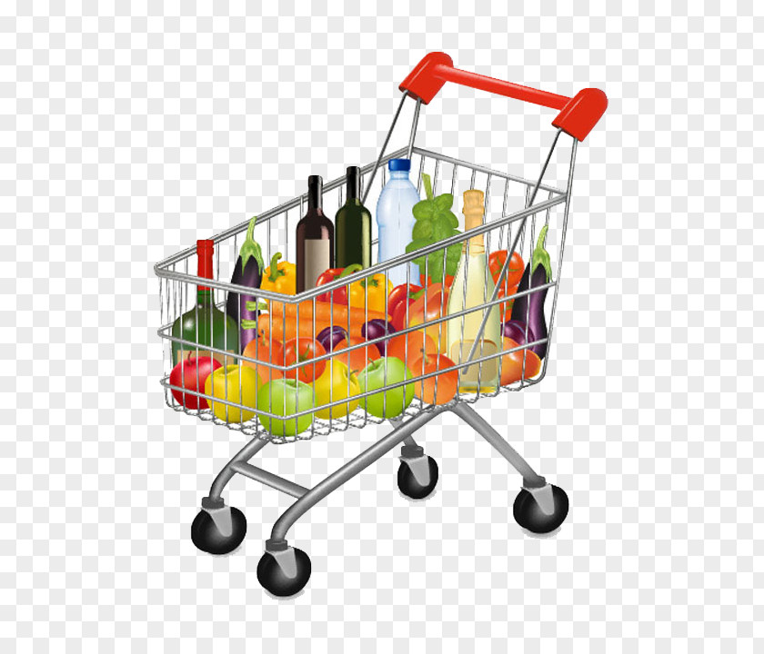 Shopping Cart Supermarket Grocery Store Illustration PNG