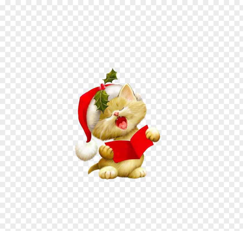 Christmas Kitten Cat Clip Art PNG