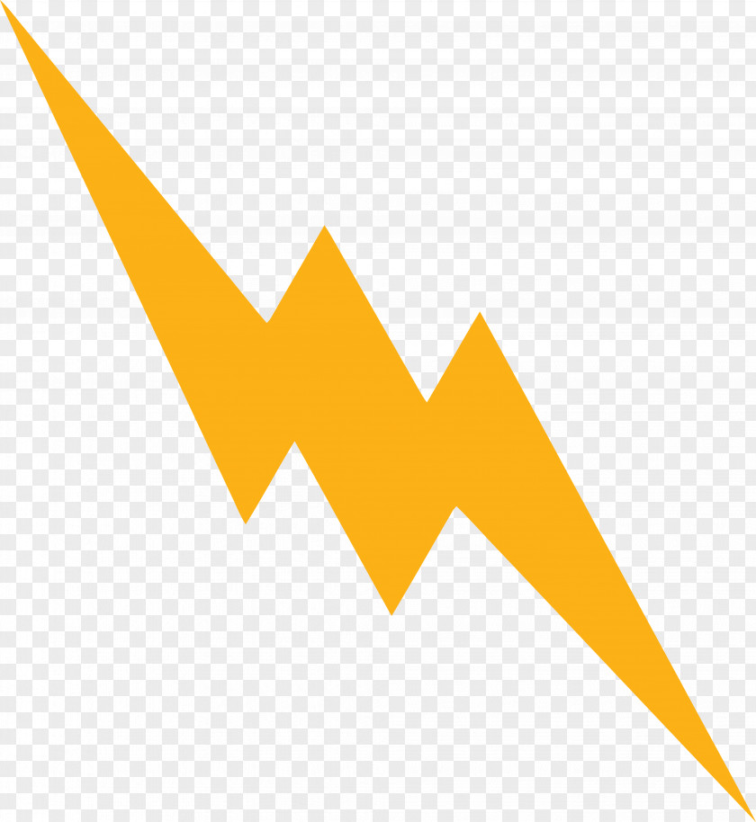 Orange Lightning PNG