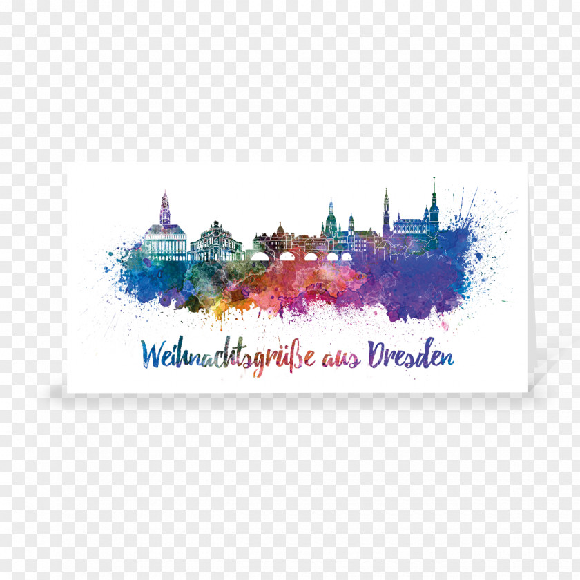 Painting Dresden Stock Photography Watercolor Skyline PNG