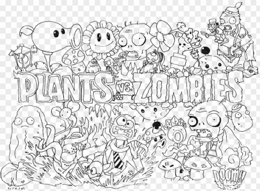 Plants Vs Zombies Vs. Zombies: Garden Warfare 2 Coloring Book Minecraft Peashooter PNG