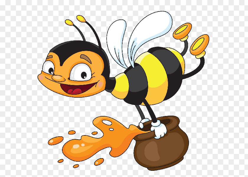 Cartoon Bees Western Honey Bee Drawing Clip Art PNG