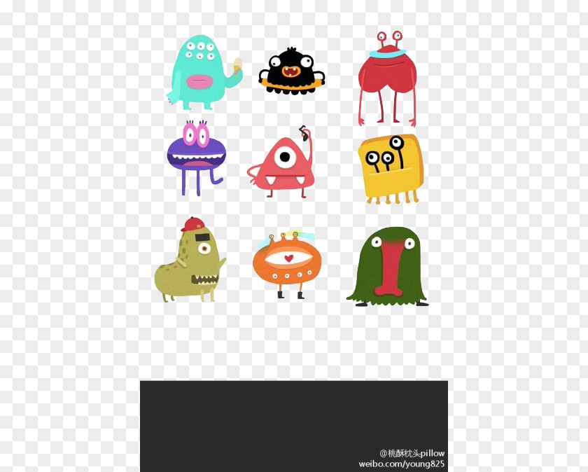 Cartoon Monster Illustration PNG