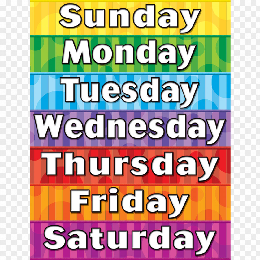 Colorful Color Board Names Of The Days Week Spanish Learning Lesson Flashcard PNG