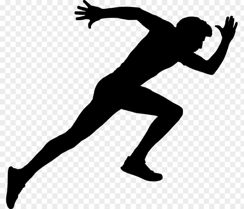 Running Person Sprint Silhouette Sport PNG