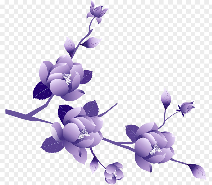 Transparent Floral Cliparts Purple Flower Rose Clip Art PNG