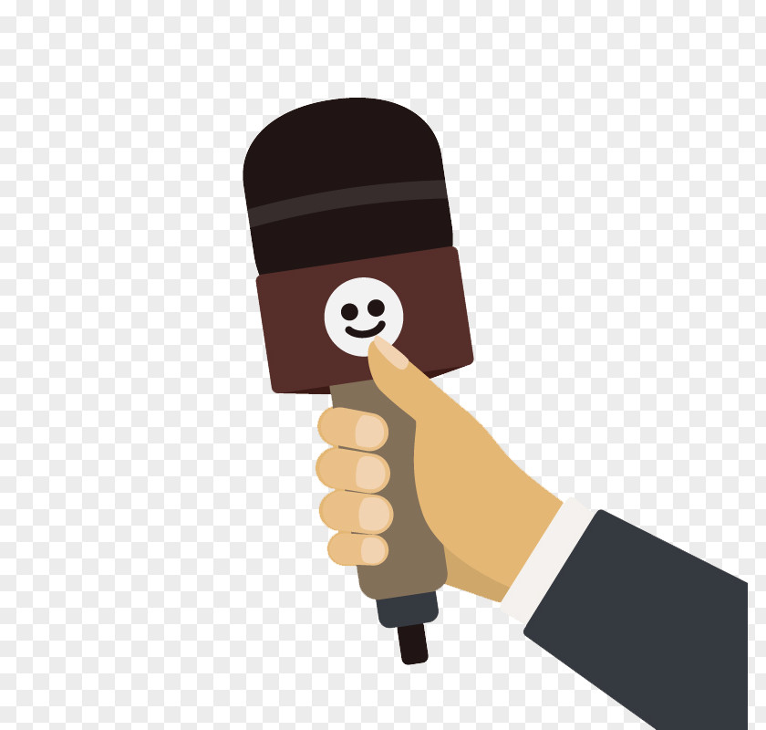 Cartoon Grip Microphone Arm Vector Material Drawing Illustration PNG