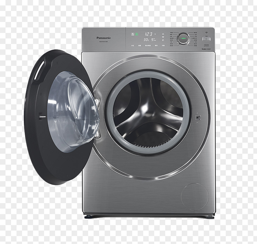 Drawing Silver Drum Washing Machine Panasonic Used Good Gratis PNG