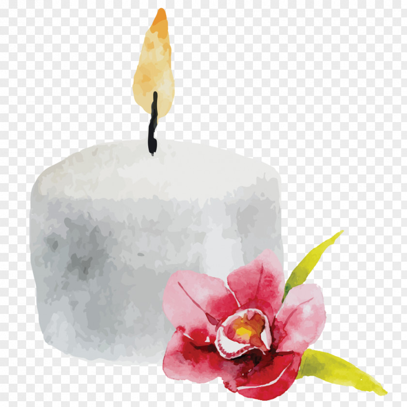 Watercolor Candles Painting Candle PNG