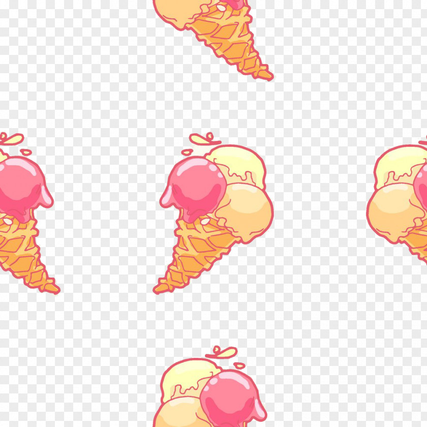 Cartoon Cones Ice Cream Cone Sweetness PNG