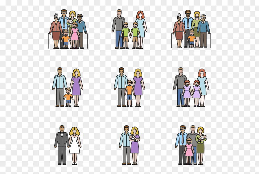 Color Family Figure Flag PNG