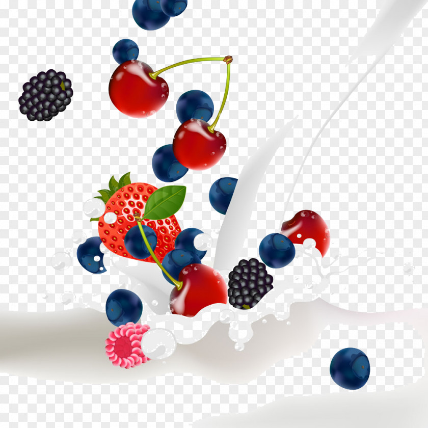 Fresh Fruit Milk Varenye Berry Clip Art PNG