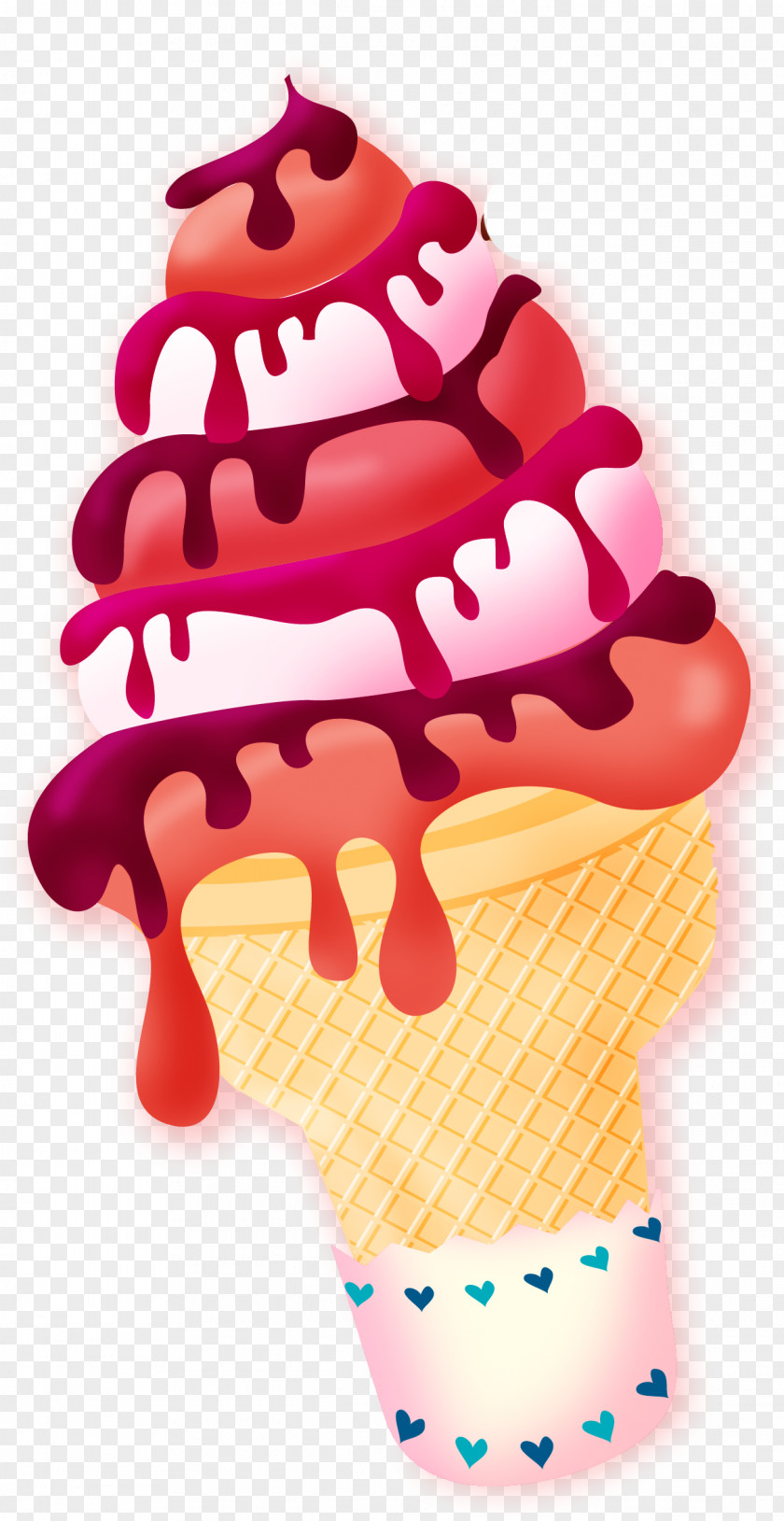 Illustration Ice Cream Cake Milkshake Cone PNG