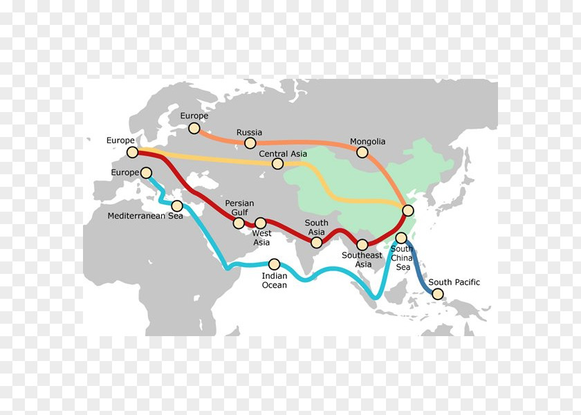 New Silk Road Belt And Initiative Maritime Economic PNG