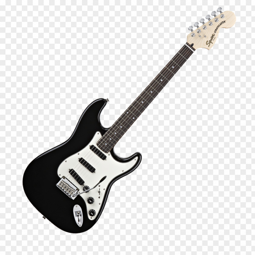 Squier Deluxe Hot Rails Stratocaster Fender Electric Guitar PNG