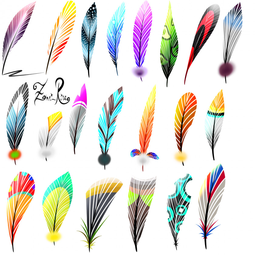 Feather Beak Font PNG