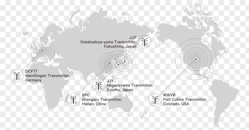 Japan Waves Map World Globe PNG