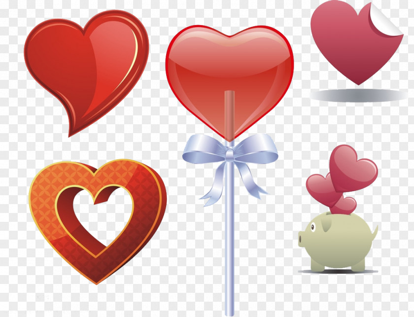 Lollipop Love Peach Heart Clip PNG