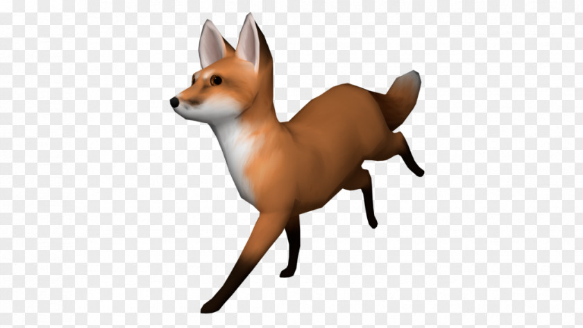 Low Poly Character T Pose Red Fox Bearded Collie Rough Canidae PNG