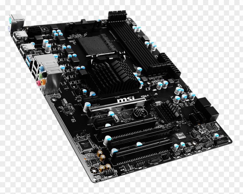 Cpu Socket AM3+ Motherboard MSI 970A-G43 PLUS DDR3 SDRAM PNG