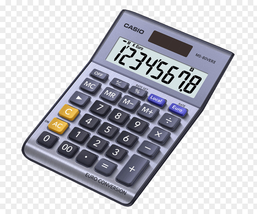 Desktop Calculator8 DigitsSolar Panel, Battery Casio CalculatorCalculator SL-300VER MS-80VER PNG