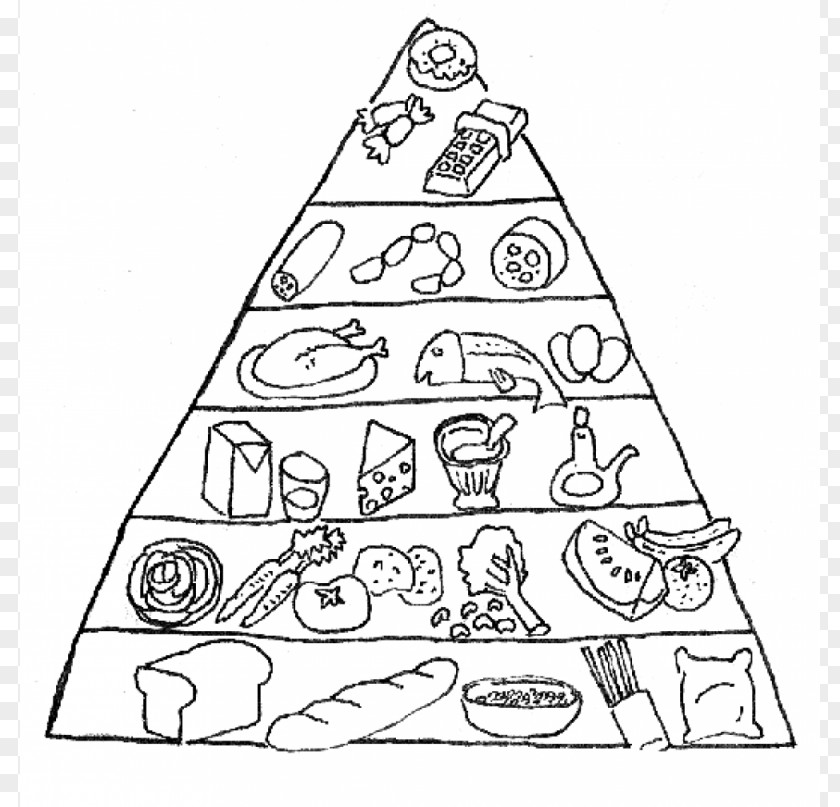 Food Pyramid Cliparts Coloring Book Group Nutrition PNG