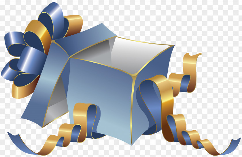 Transparent Blue Large Gift Box Clipart Clip Art PNG