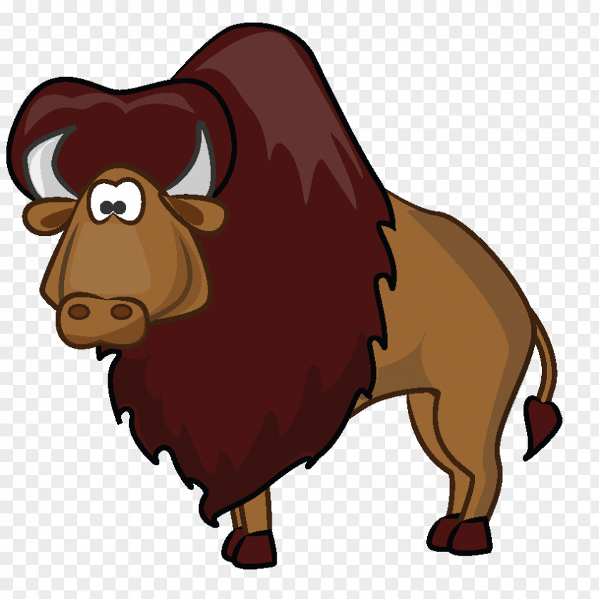 Buffalo American Bison Cartoon Clip Art PNG