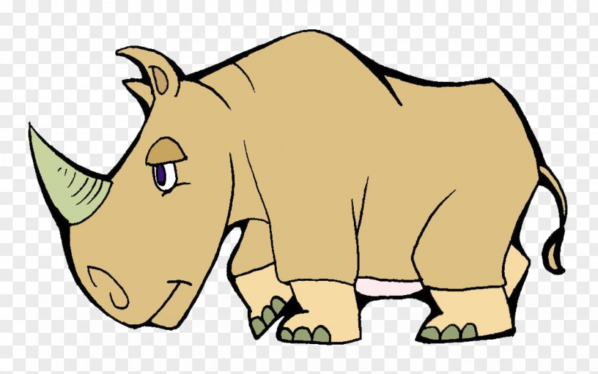 Cartoon Rhino Rhinoceros Clip Art PNG