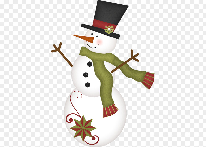 Cartoon Snowman Decoration Winter PNG