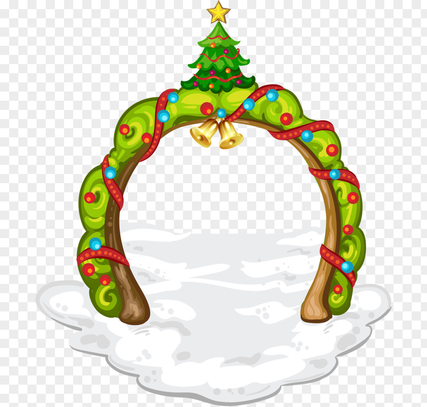 Christmas Tree Arc Santa Claus Cartoon PNG