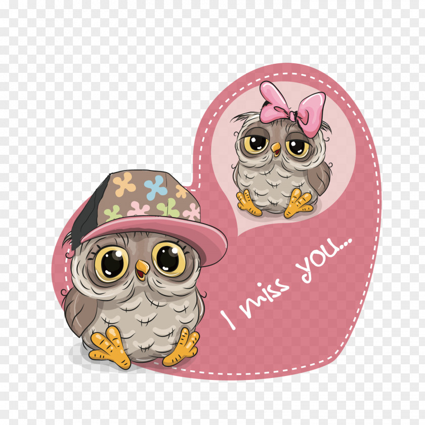 Owl Love Royalty-free Cartoon Illustration PNG