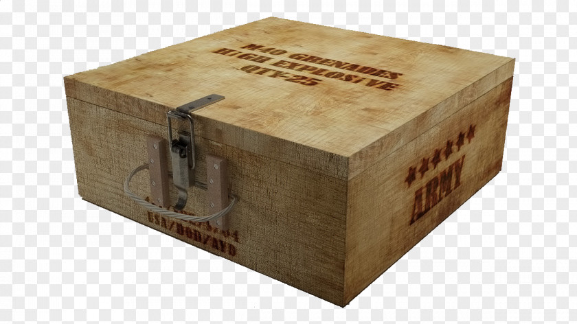 Beige Square Ammunition Box Grenade PNG