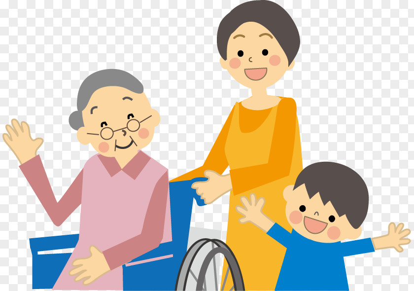 Illust Long-term Care Insurance Caregiver 介護サービス事業者の種類 Home Health Nursing Assisted Living PNG