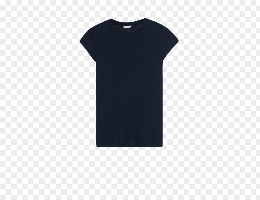 T-shirt Sleeve Neck Black M PNG