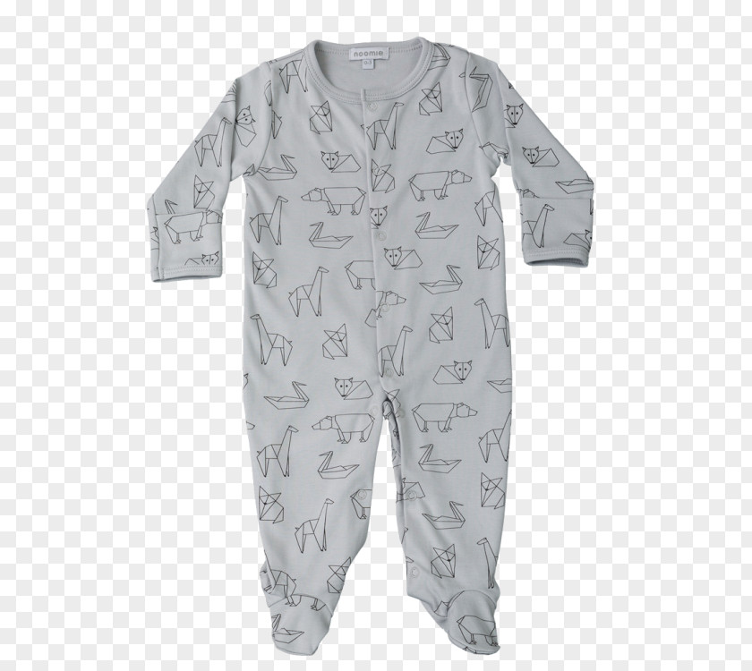 Gray Origami Sleeve Baby & Toddler One-Pieces Bodysuit Neck PNG