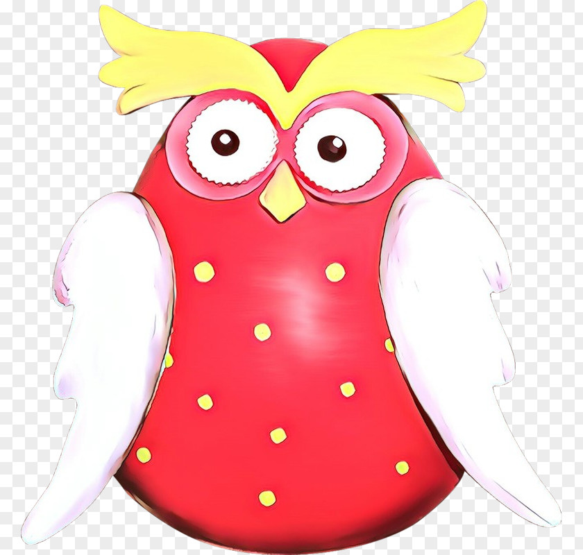 Owl Pink Bird Cartoon Of Prey PNG