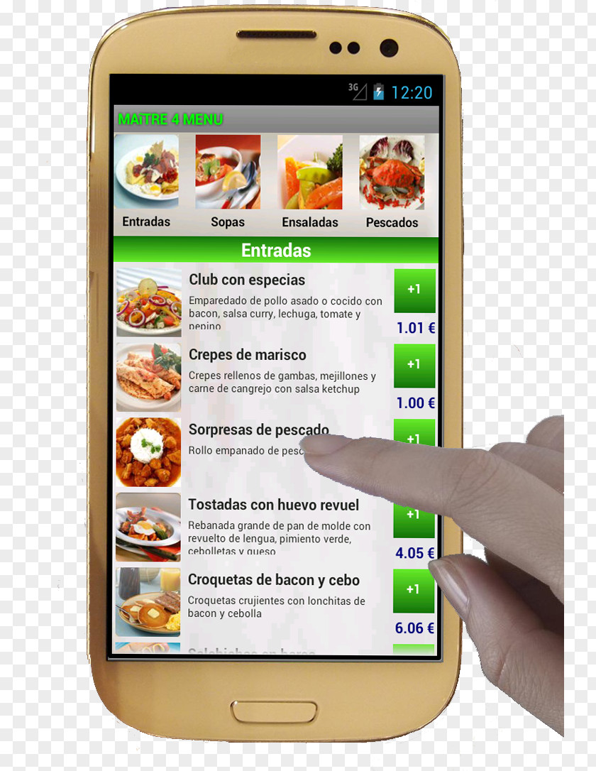 Smartphone Mobile Phones Restaurant Menu PNG