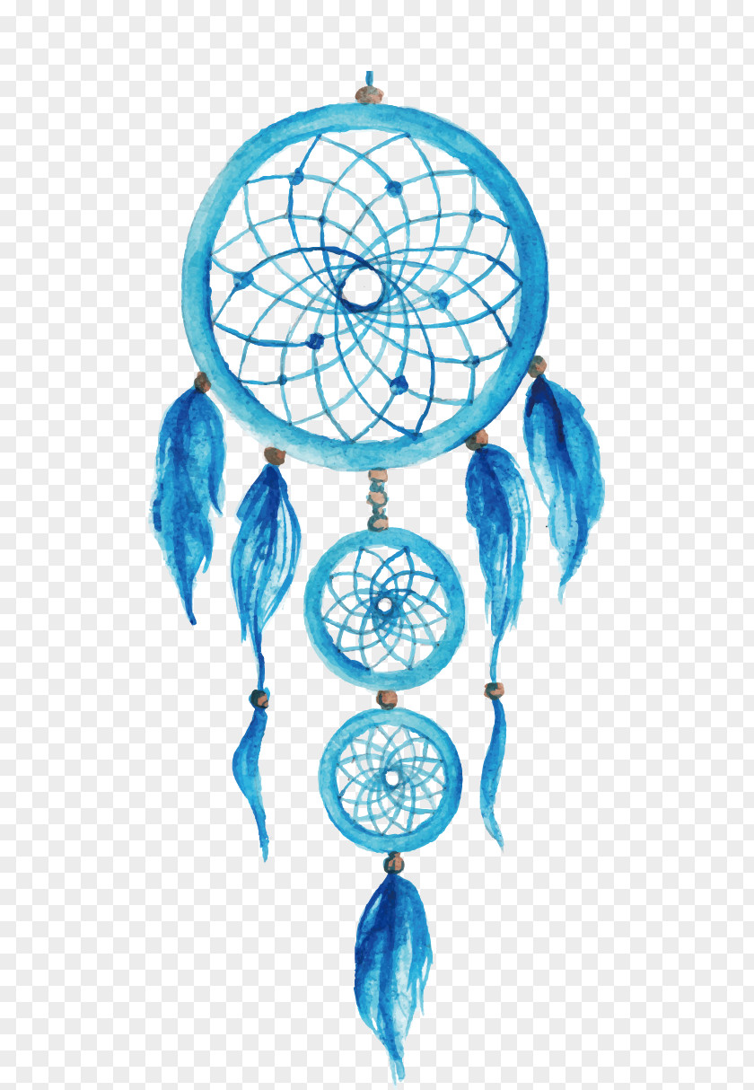 Vector Hand-painted Watercolor Illustration Dreamcatcher PNG