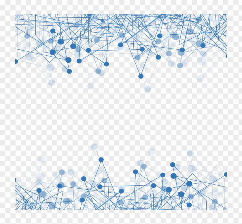 Blue Technology Border Euclidean Vector PNG