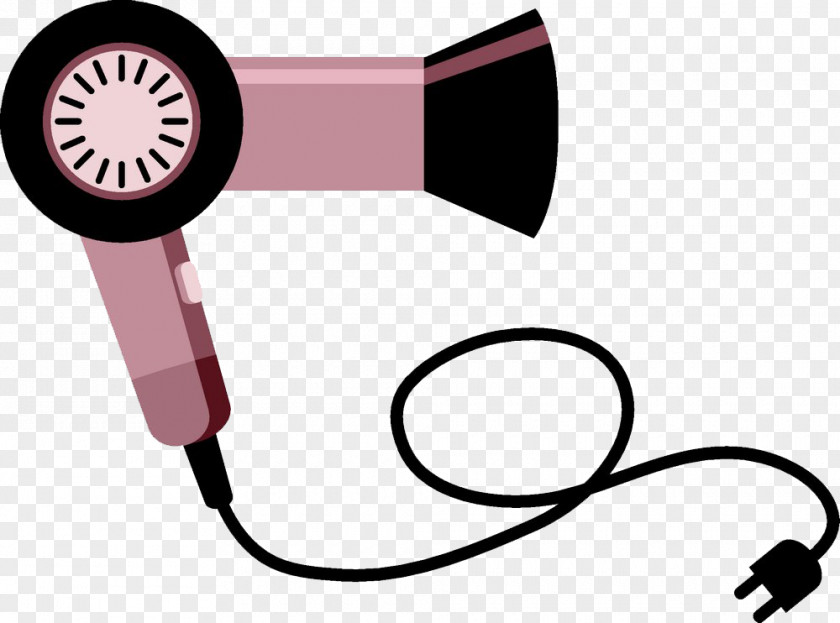 Cartoon Hair Dryer Negative Air Ionization Therapy PNG